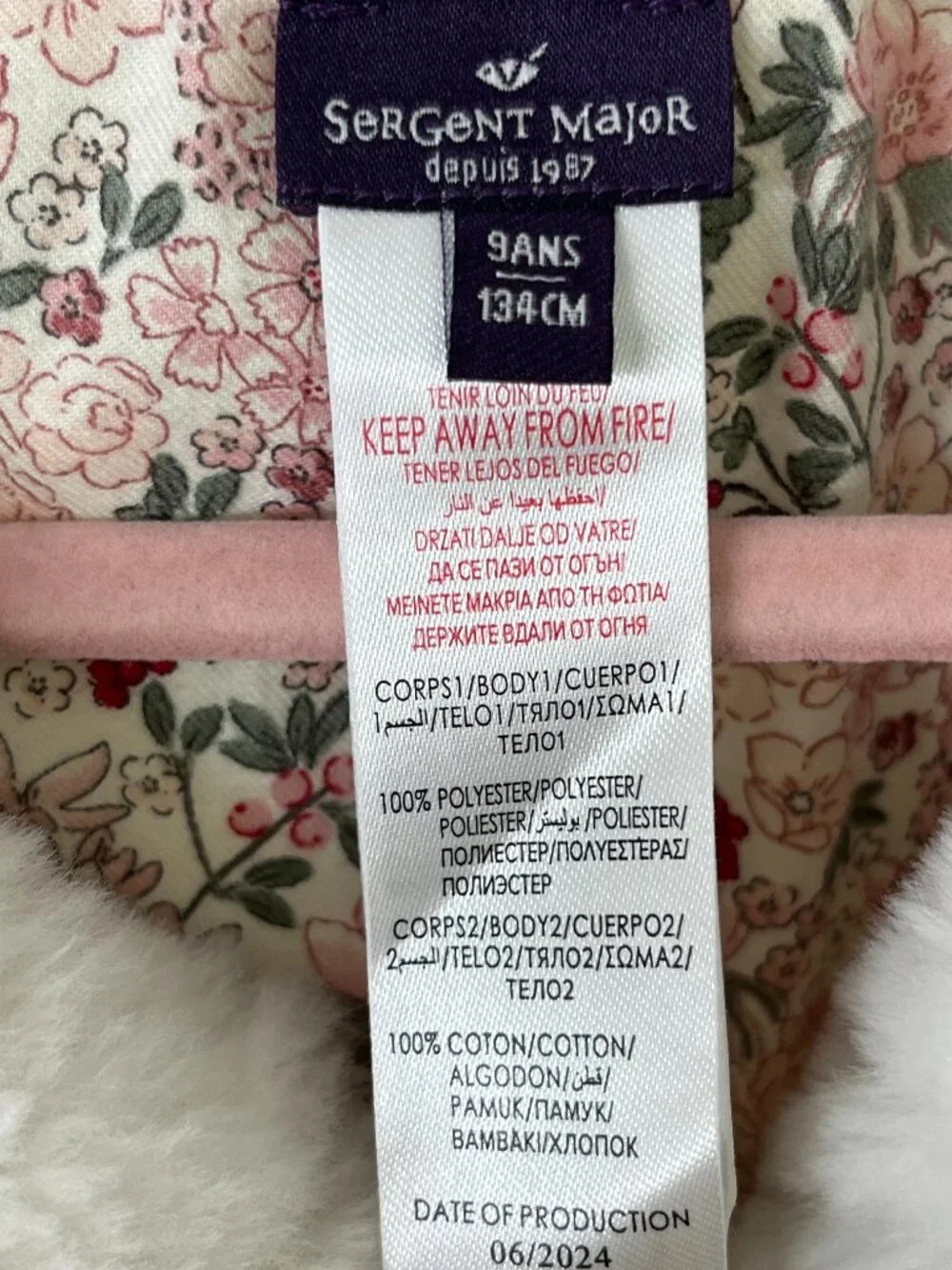 SerGent Major Floral Dress + Faux Fur Vest Set | Girls Size 9
